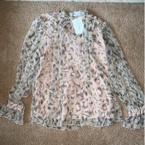 NWT Bisouxx Sheer Woven Top